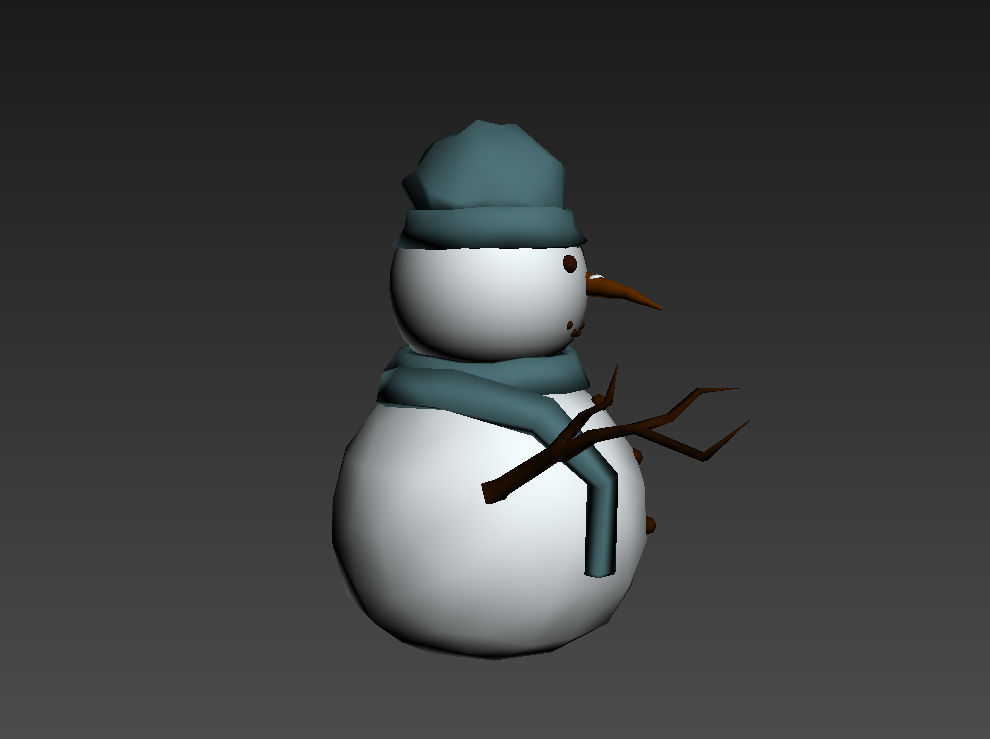Snow Man 3D model_3