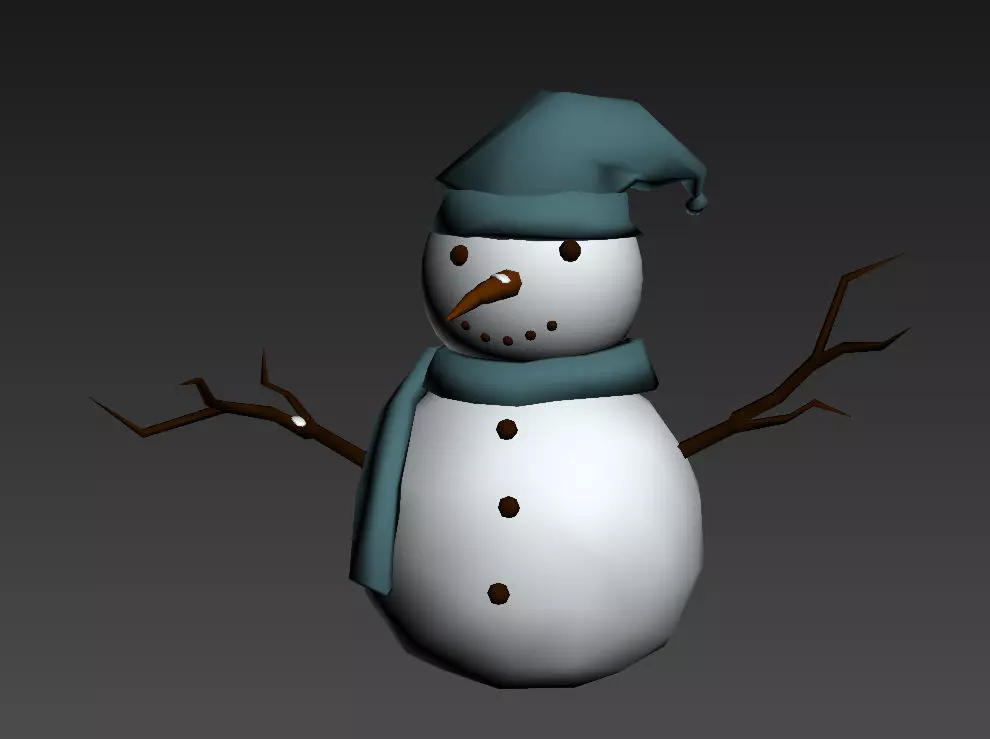 Snow Man 3D model_0
