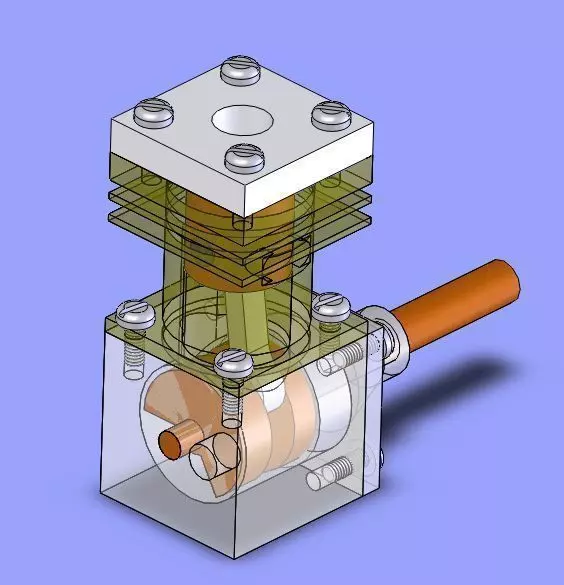 2 stroke engine Free 3D model