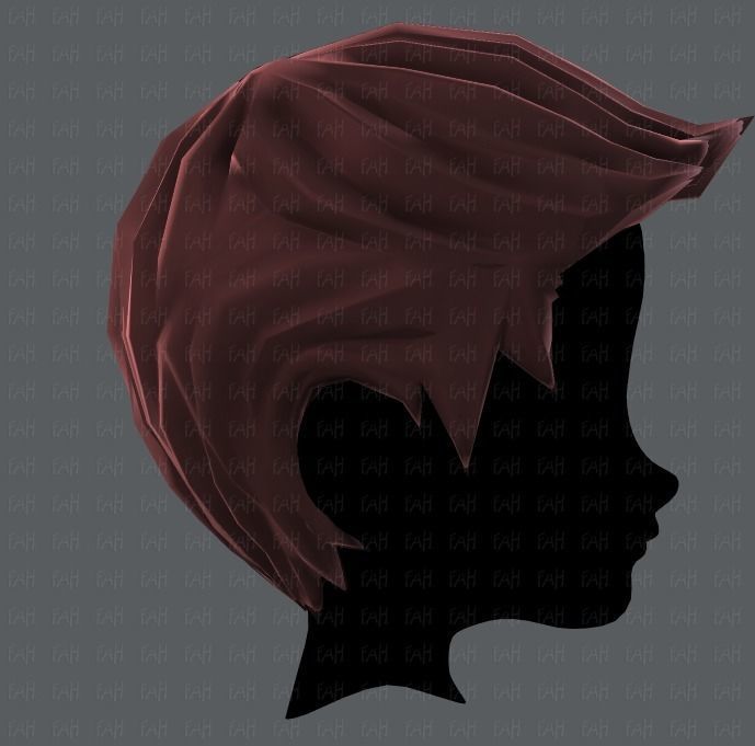 3D Hair style for boy V02 Low-poly 3D model_19