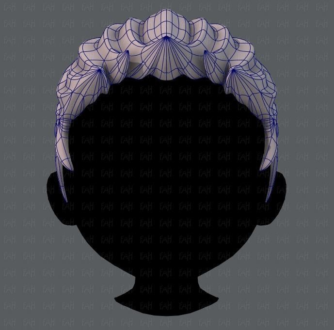 3D Hair style for boy V02 Low-poly 3D model_9