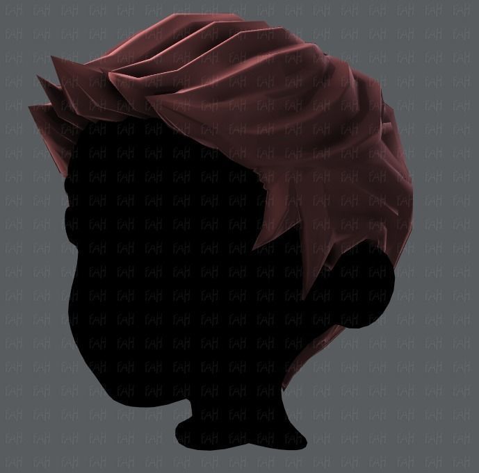 3D Hair style for boy V02 Low-poly 3D model_24