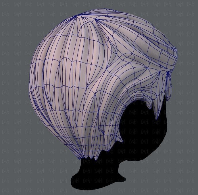 3D Hair style for boy V02 Low-poly 3D model_12