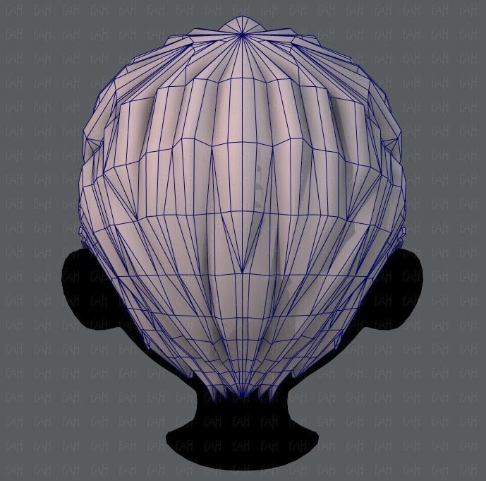 3D Hair style for boy V02 Low-poly 3D model_29