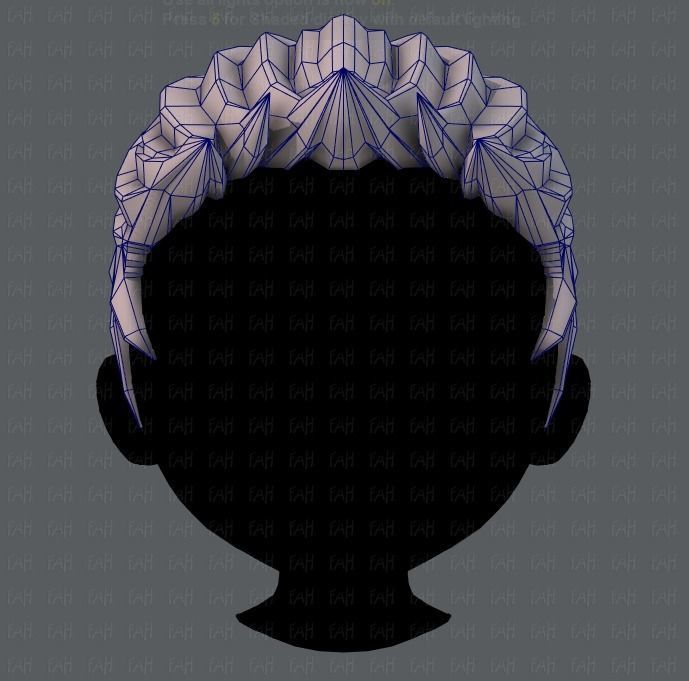 3D Hair style for boy V02 Low-poly 3D model_25