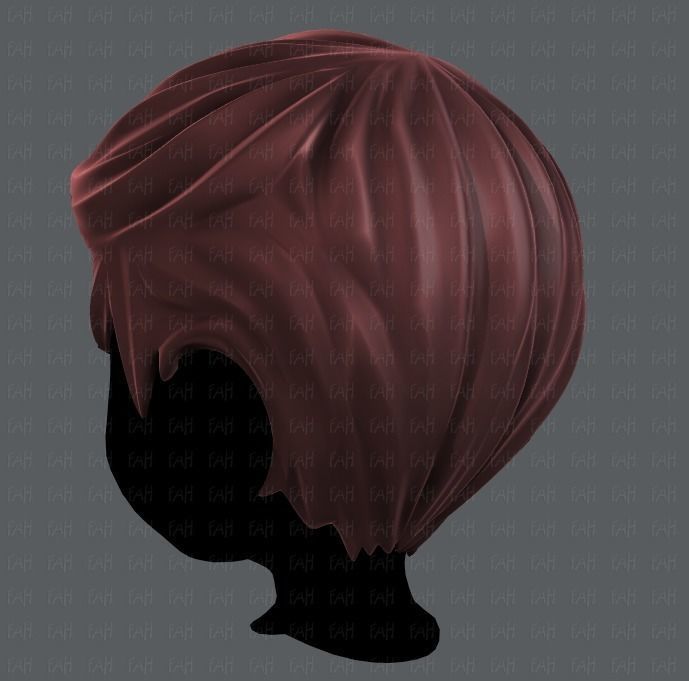 3D Hair style for boy V02 Low-poly 3D model_6