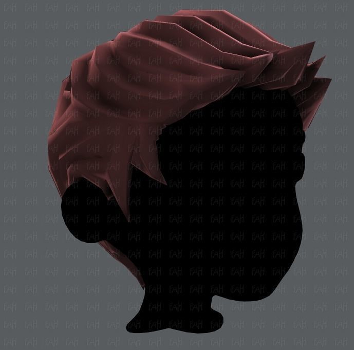 3D Hair style for boy V02 Low-poly 3D model_18