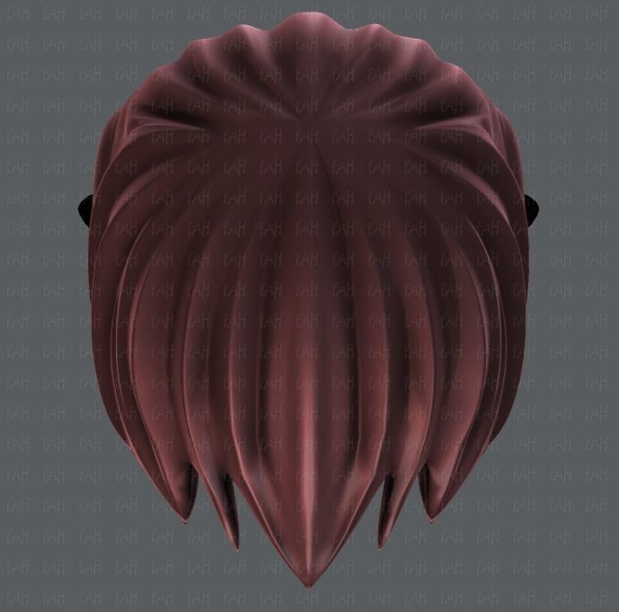 3D Hair style for boy V02 Low-poly 3D model_33