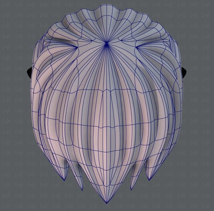 3D Hair style for boy V02 Low-poly 3D model_34