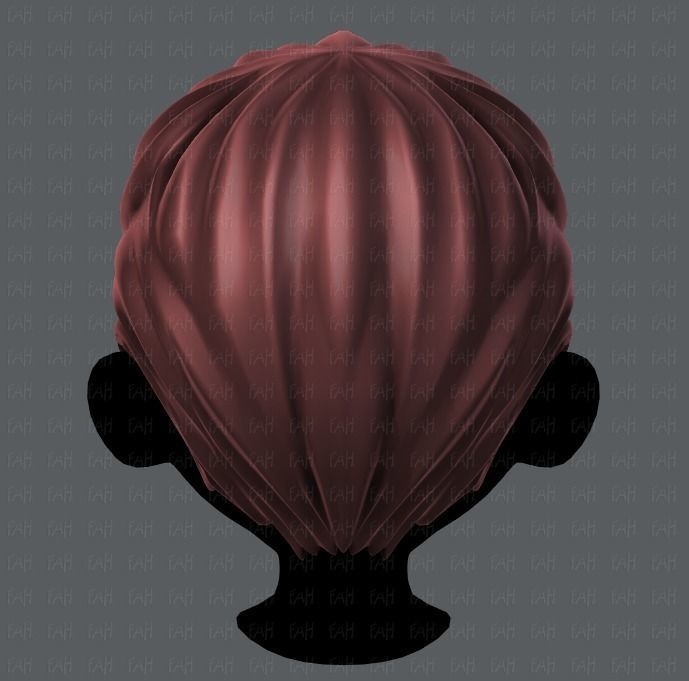 3D Hair style for boy V02 Low-poly 3D model_5