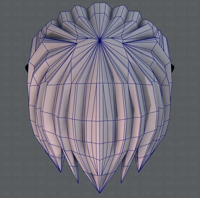 3D Hair style for boy V02 Low-poly 3D model_36