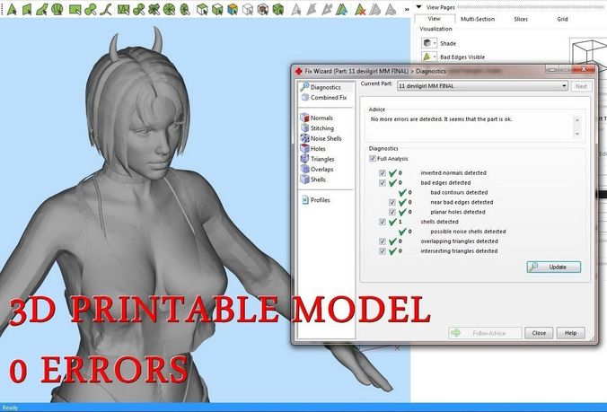 Devil Girl  3D print model