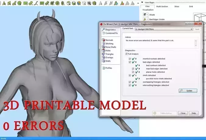Devil Girl  3D print model