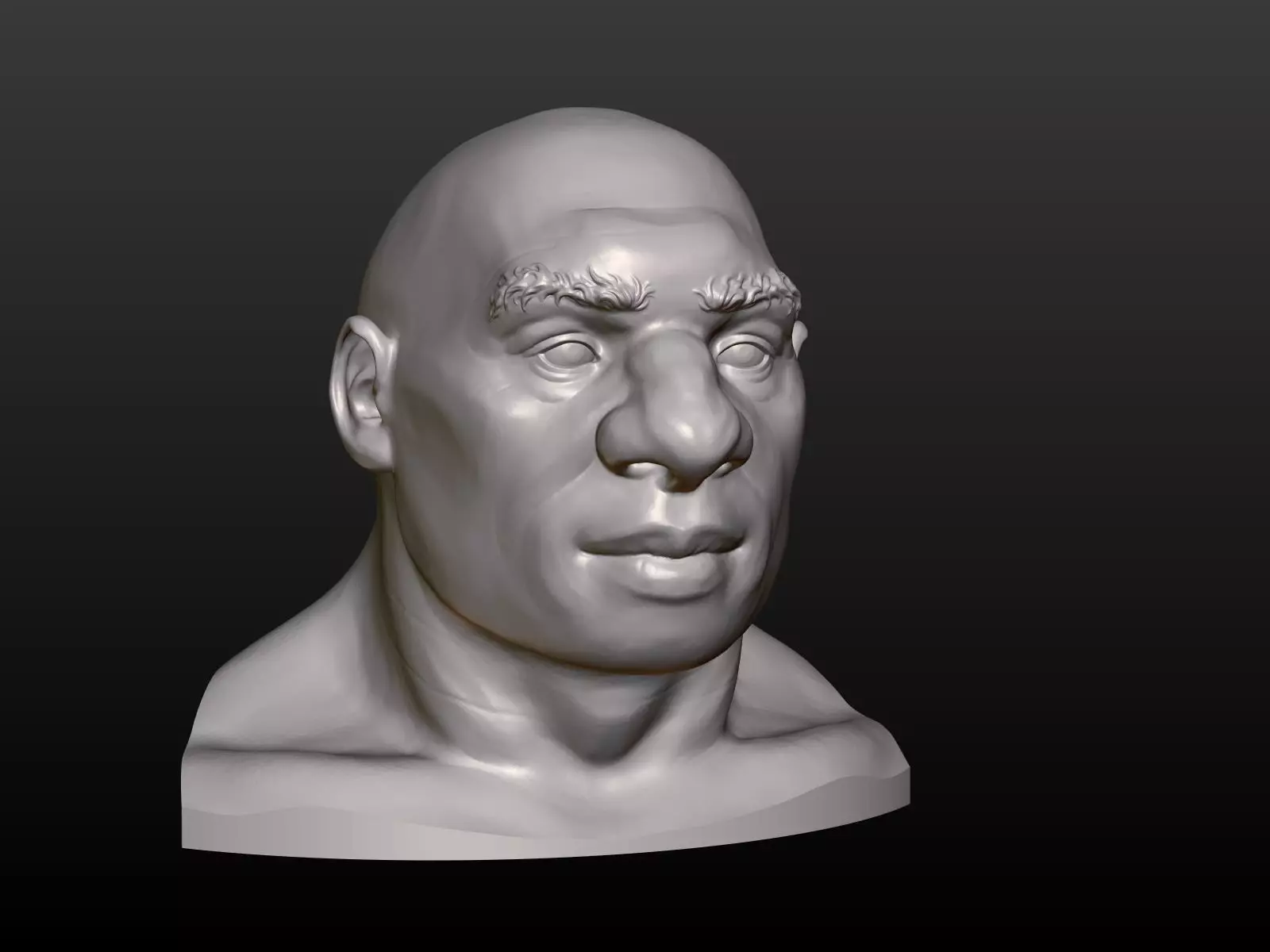 Man Head 3D print model_0