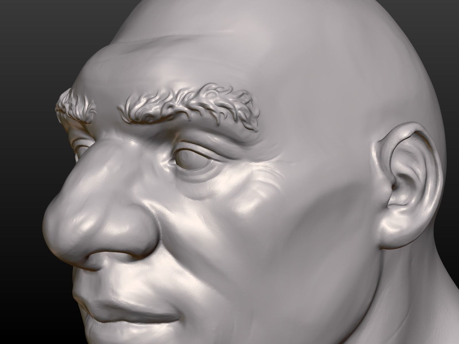 Man Head 3D print model_10