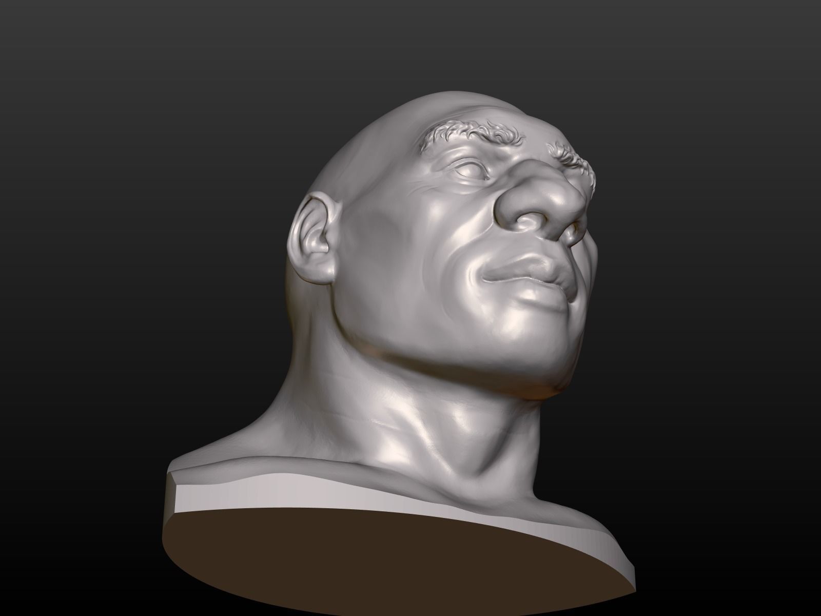 Man Head 3D print model_2
