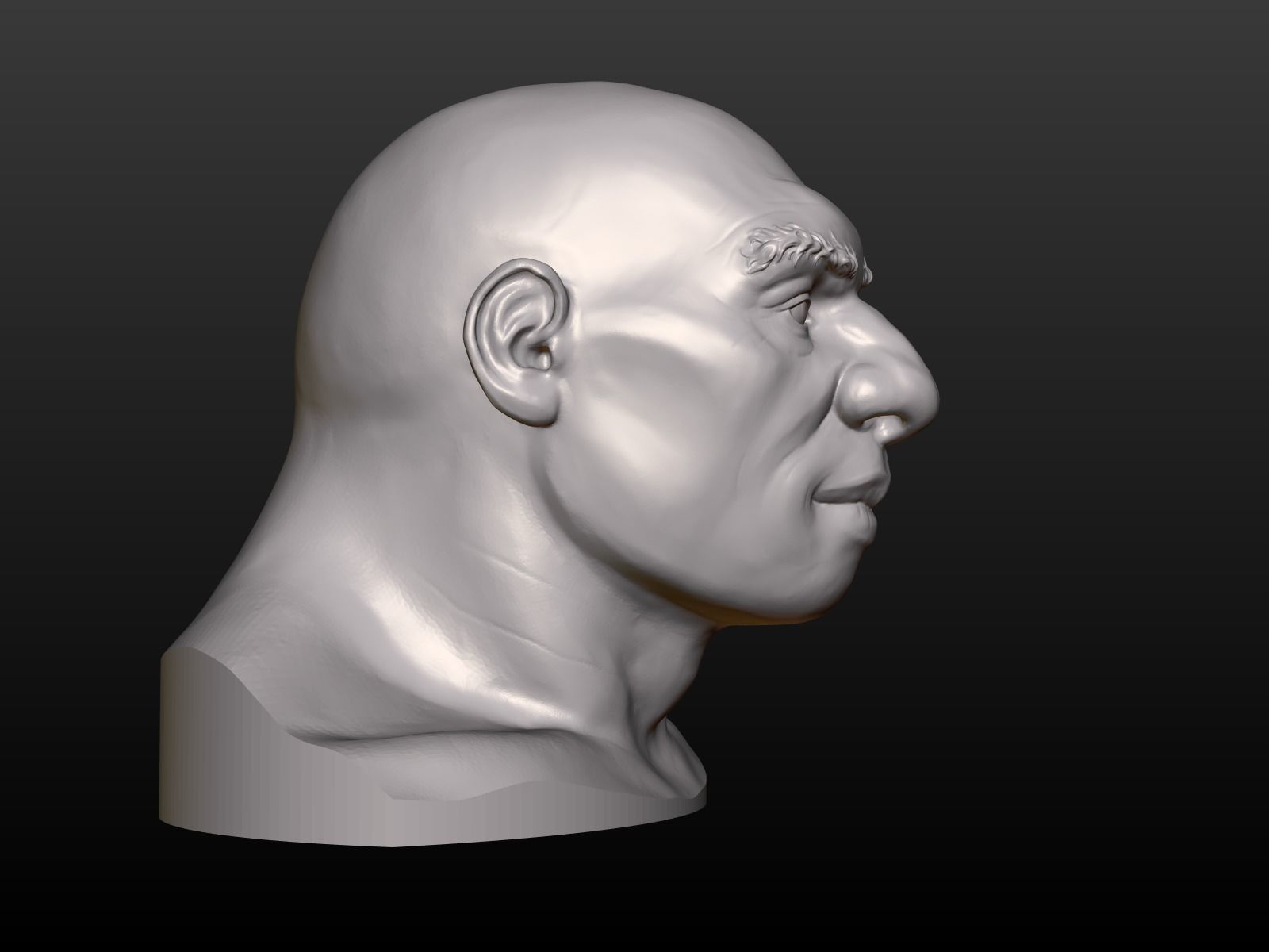 Man Head 3D print model_3