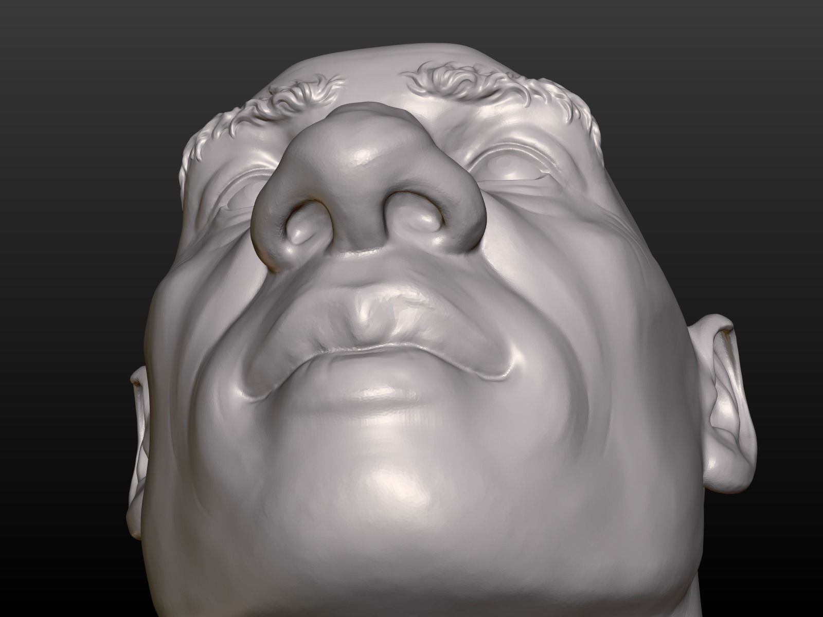 Man Head 3D print model_9