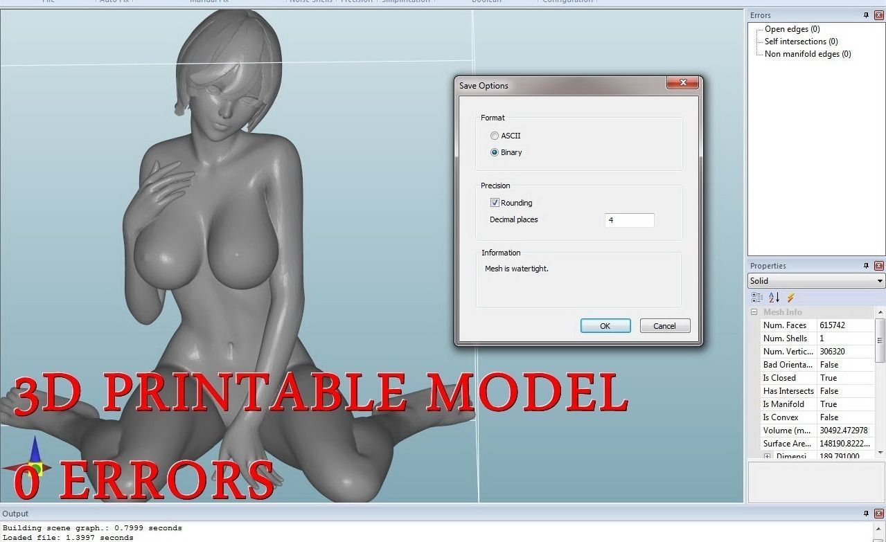 Nude Woman 3D print model_2