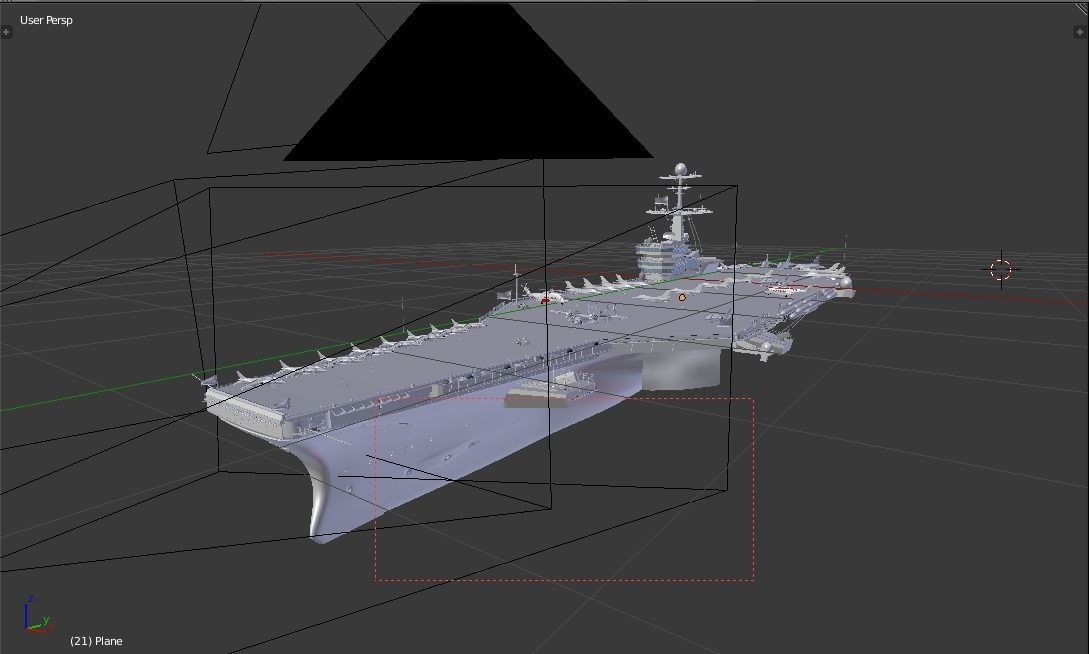 Aircraft Carrier - Nimitz-class nuclear-powered supercarrier 3D model_1