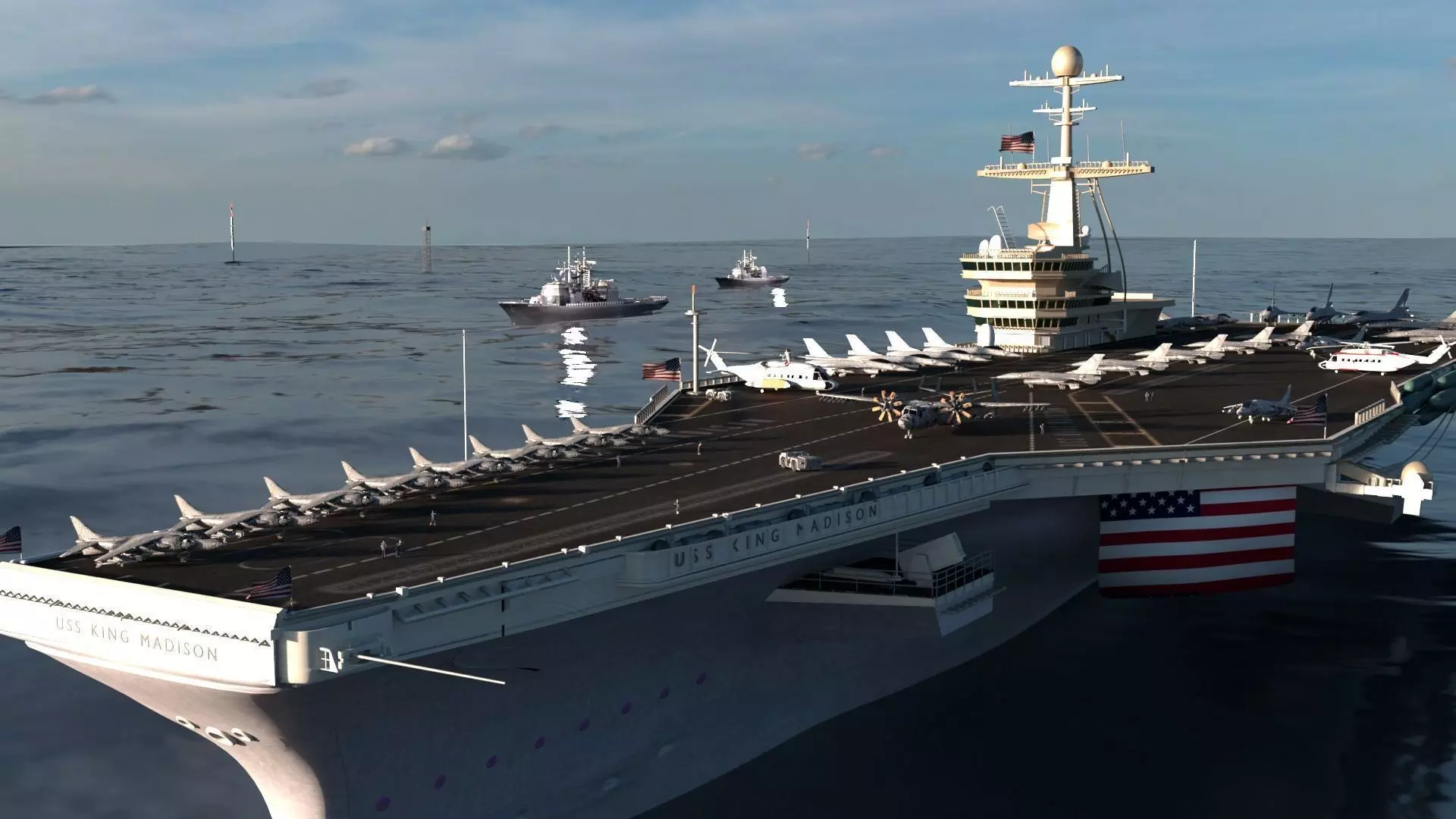 Aircraft Carrier - Nimitz-class nuclear-powered supercarrier 3D model_0