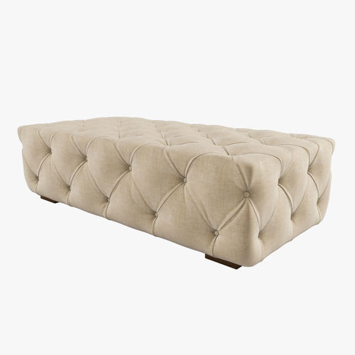Restoration Hardware  Soho Ottoman Low-poly 3D model