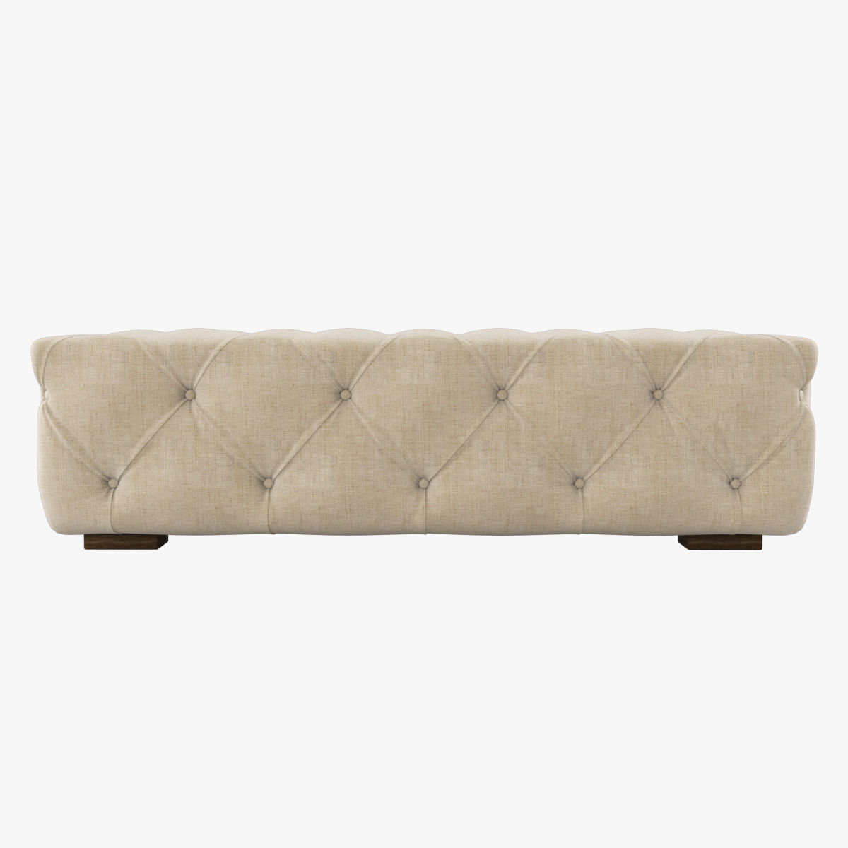 Restoration Hardware  Soho Ottoman Low-poly 3D model_1