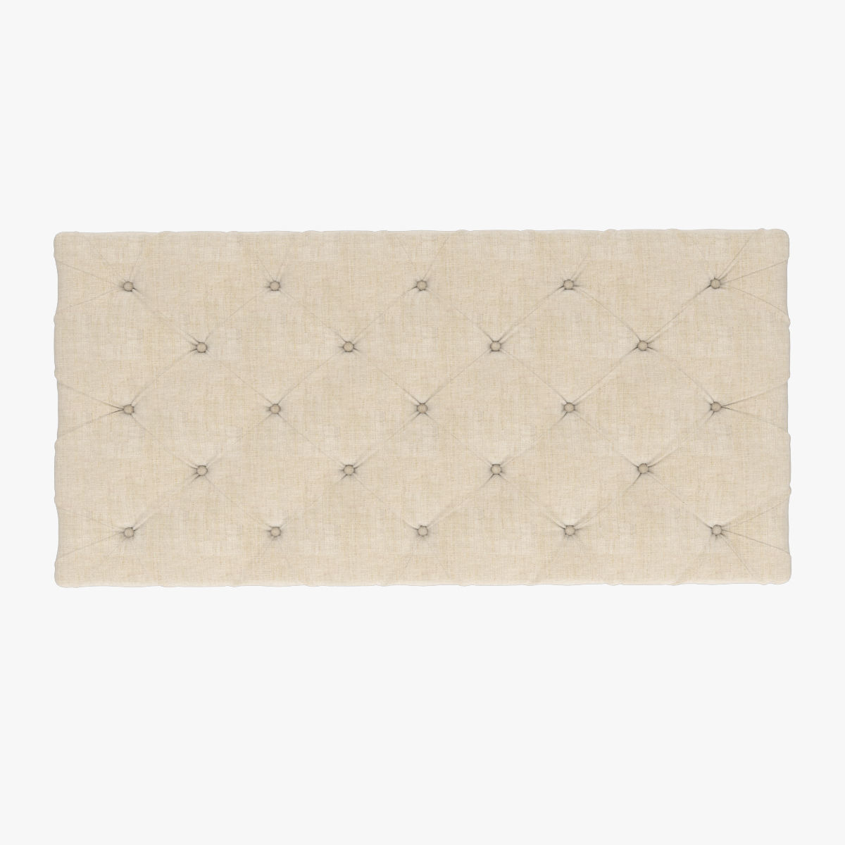 Restoration Hardware  Soho Ottoman Low-poly 3D model_2