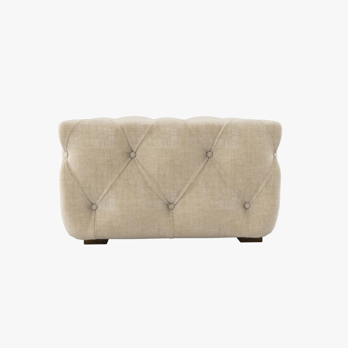 Restoration Hardware  Soho Ottoman Low-poly 3D model_3