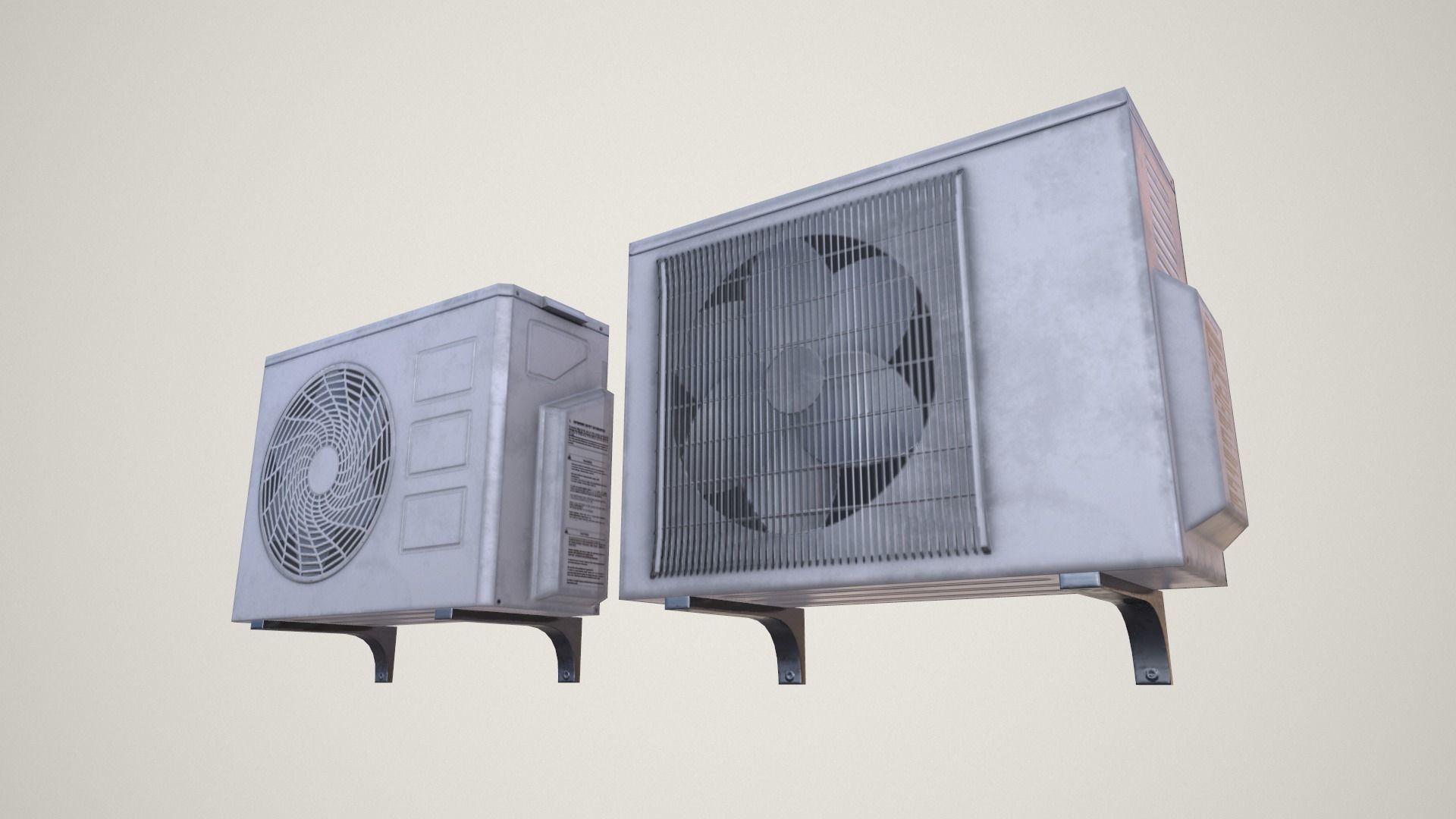 Air Conditioner Low-poly 3D model_4