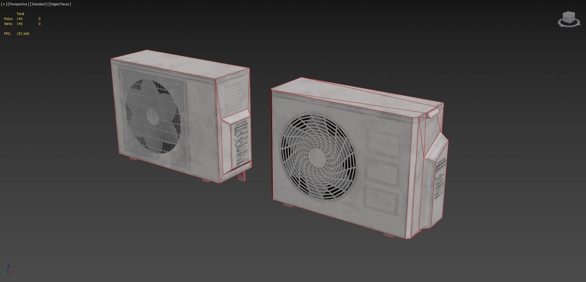 Air Conditioner Low-poly 3D model_11