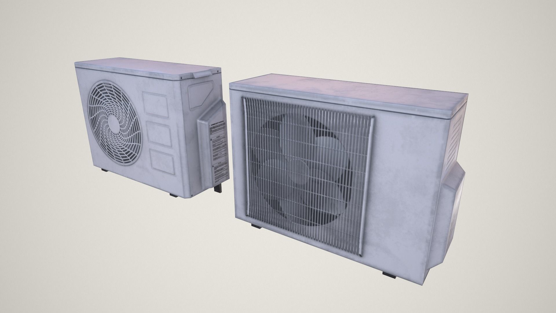 Air Conditioner Low-poly 3D model_6
