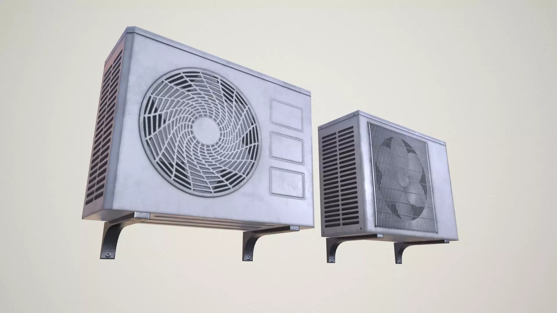 Air Conditioner Low-poly 3D model_0