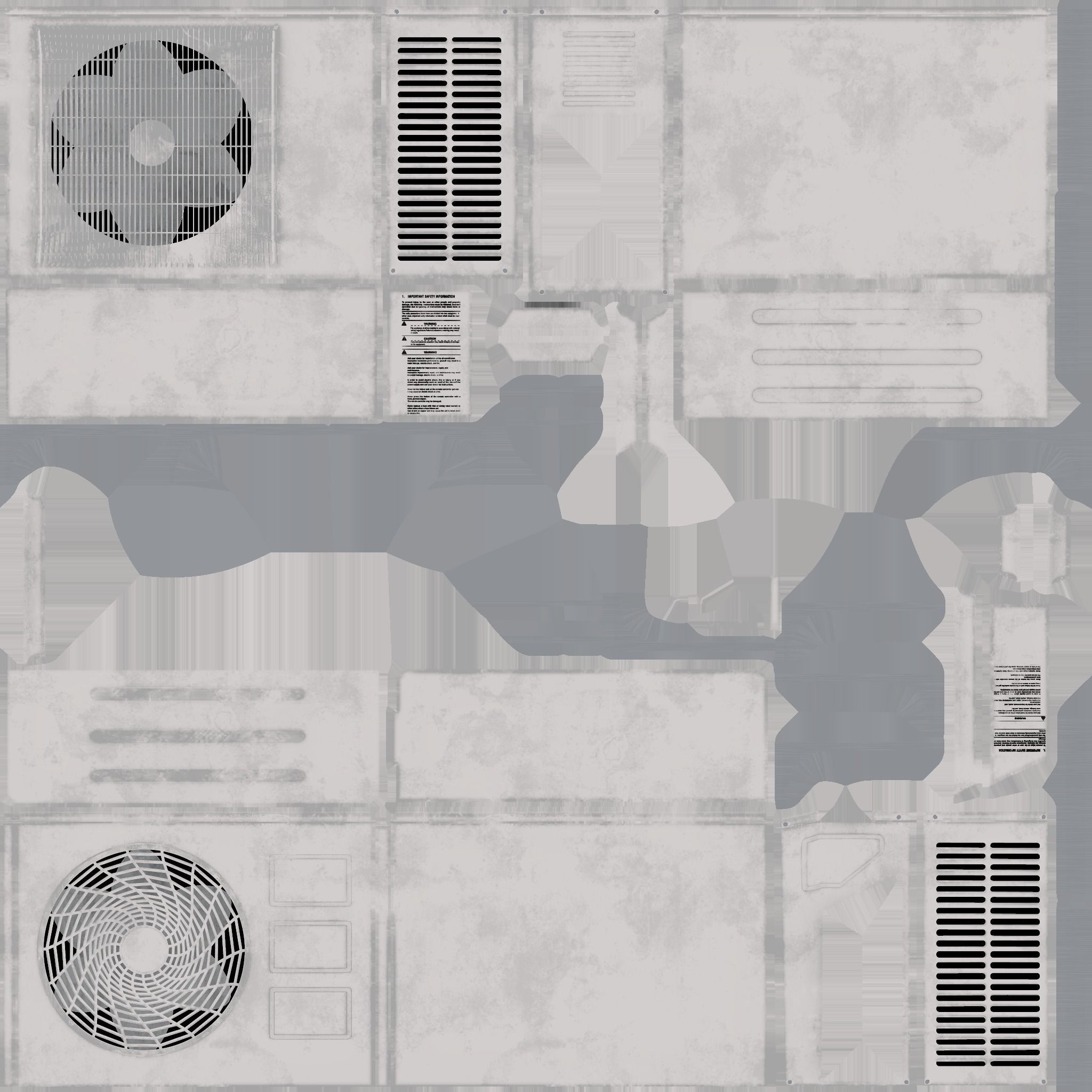 Air Conditioner Low-poly 3D model_13