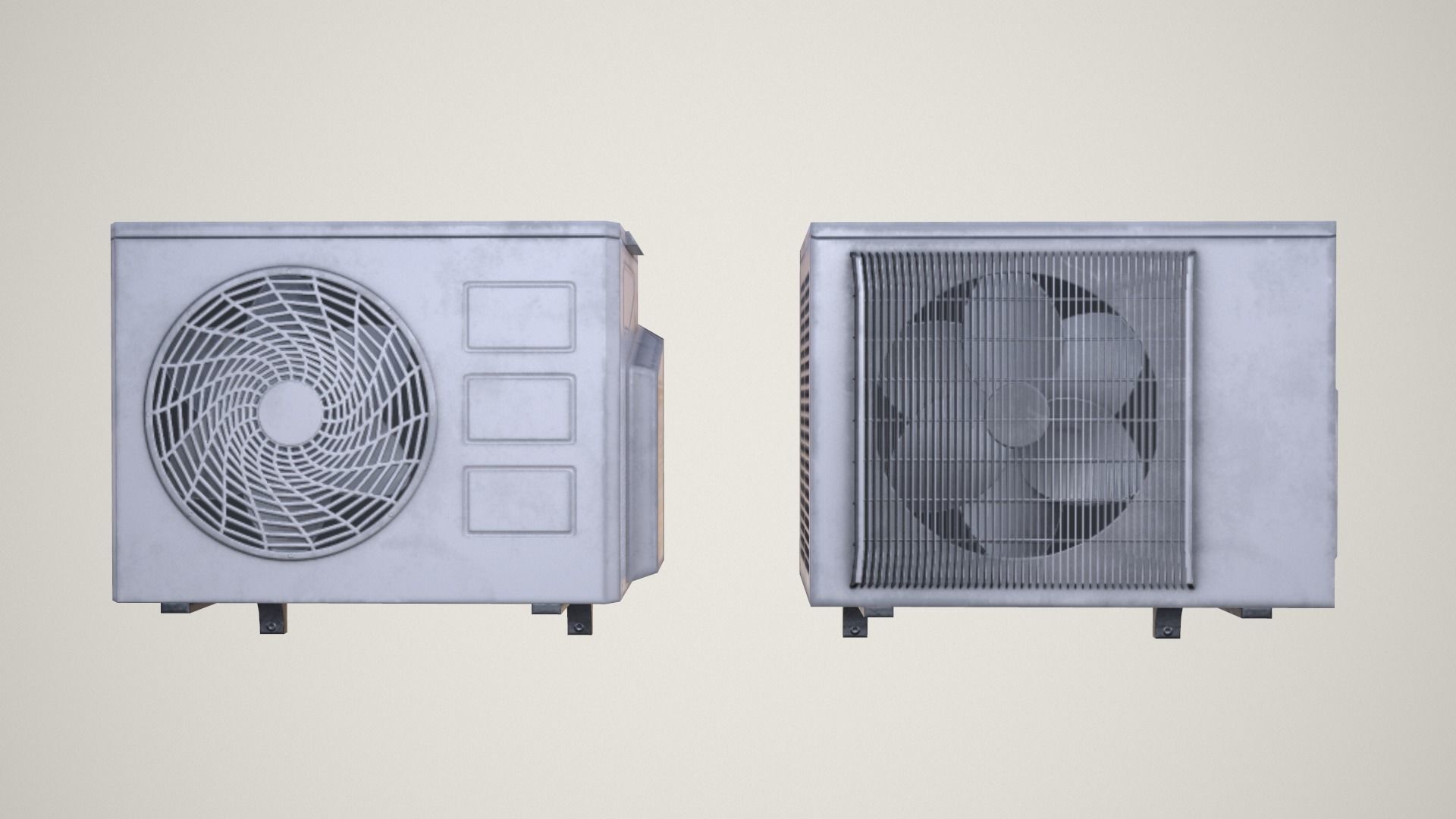 Air Conditioner Low-poly 3D model_2