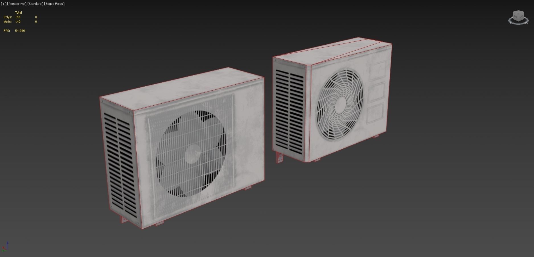 Air Conditioner Low-poly 3D model_10