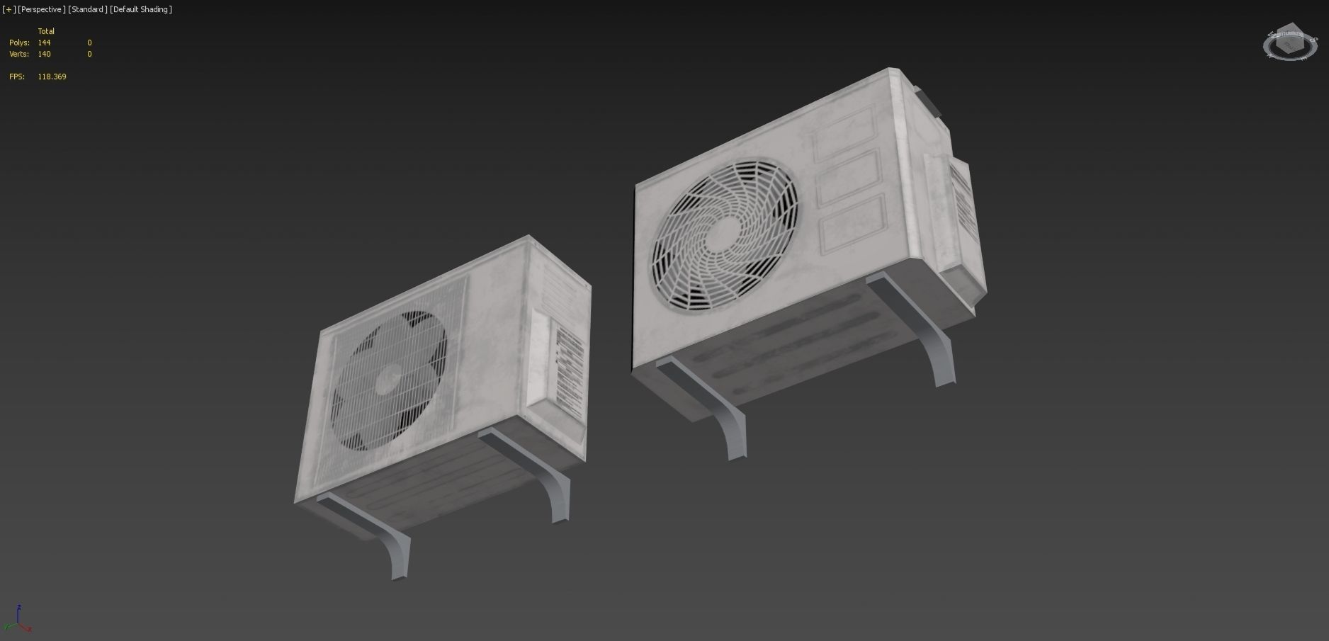 Air Conditioner Low-poly 3D model_12