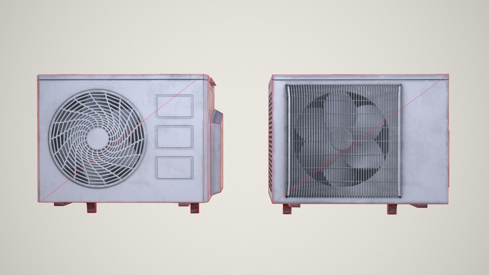 Air Conditioner Low-poly 3D model_3