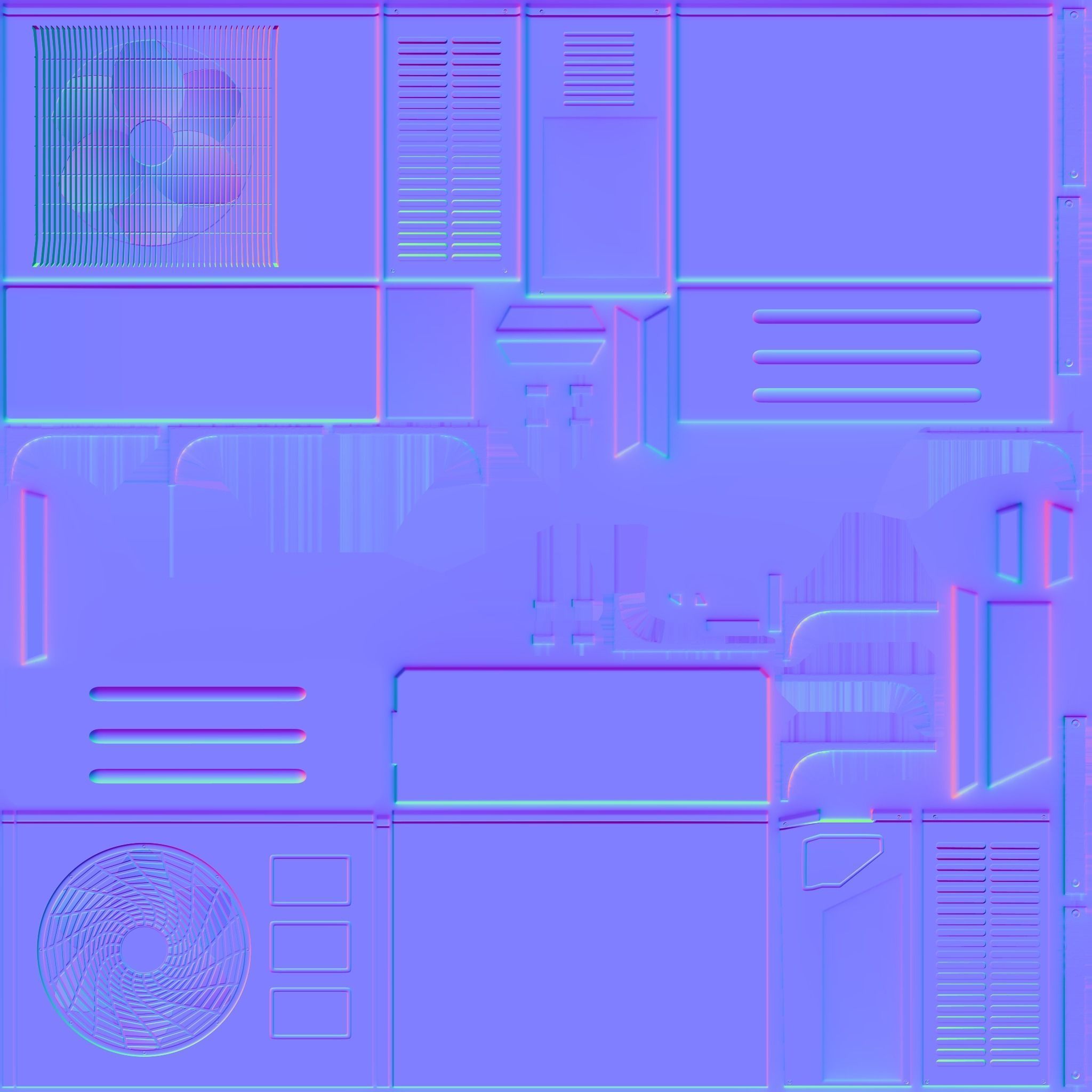 Air Conditioner Low-poly 3D model_14