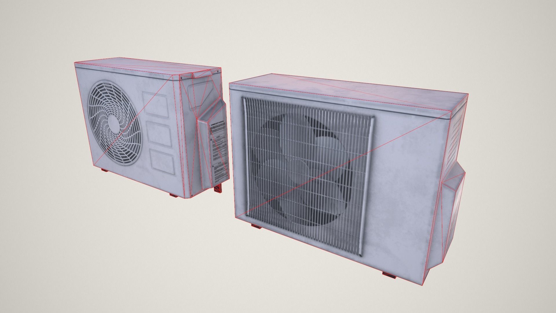 Air Conditioner Low-poly 3D model_7
