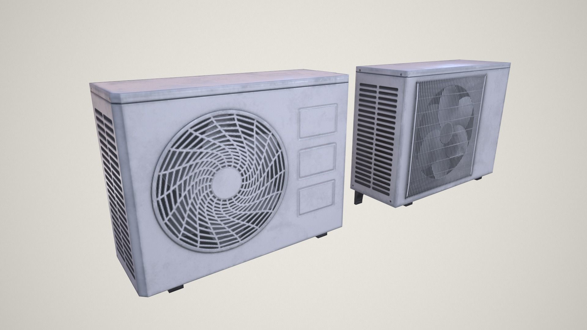 Air Conditioner Low-poly 3D model_8