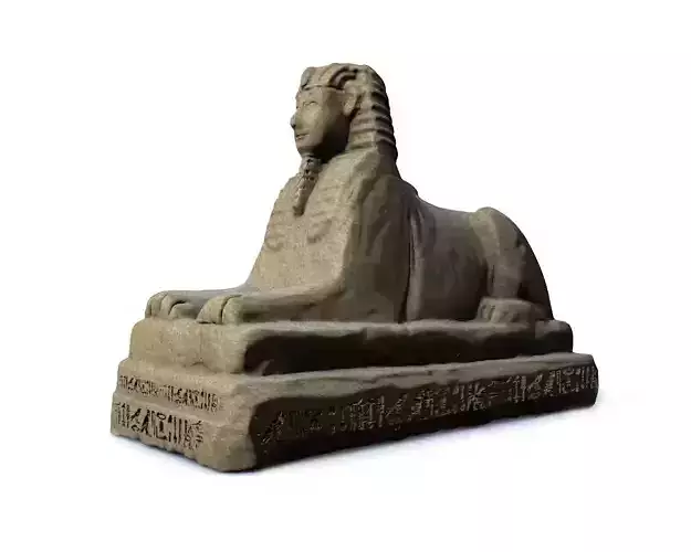 Low poly egyptian sphinx Low-poly 3D model