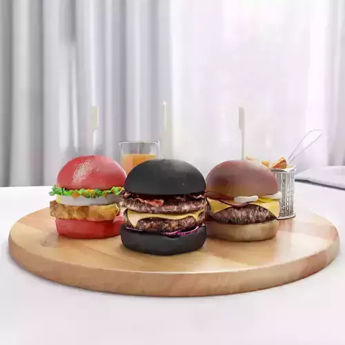 Burgers and french fries