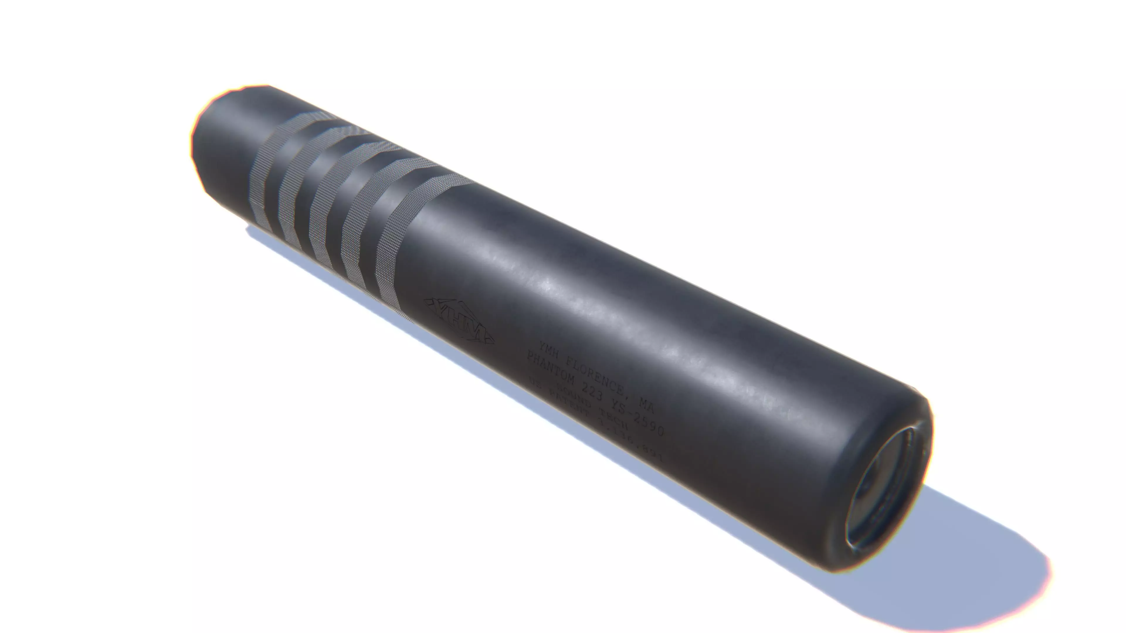 Tactical Silencer 5-56x45 Low-poly 3D model_0