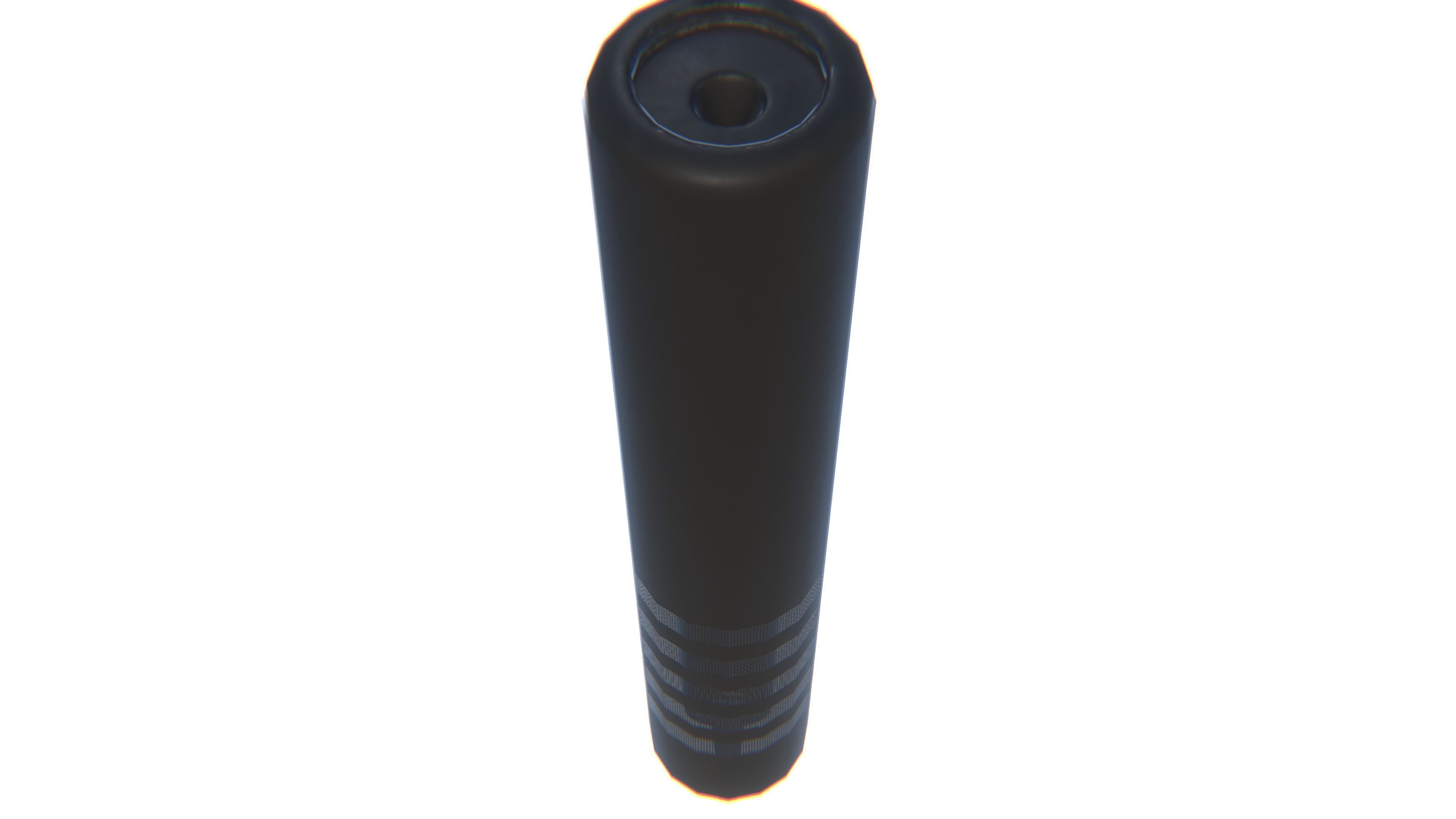 Tactical Silencer 5-56x45 Low-poly 3D model_17