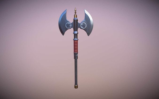 Medieval Axe Low-poly 3D model