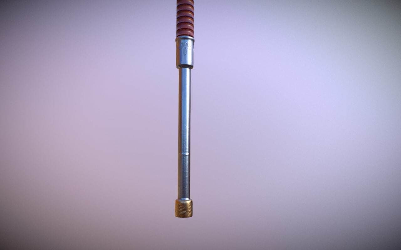 Medieval Axe Low-poly 3D model_6