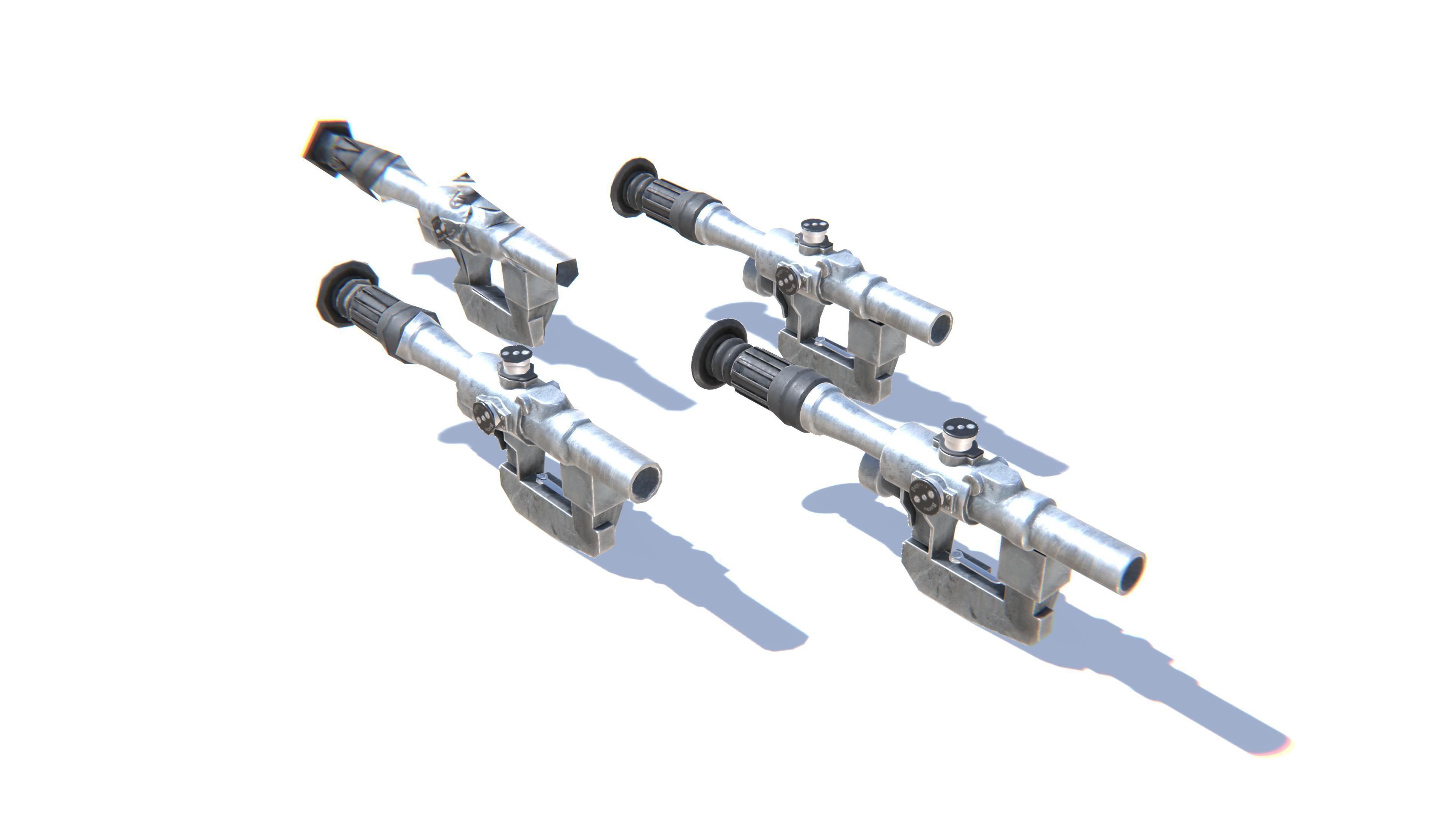 Sniper Scope PSO Low-poly 3D model_24