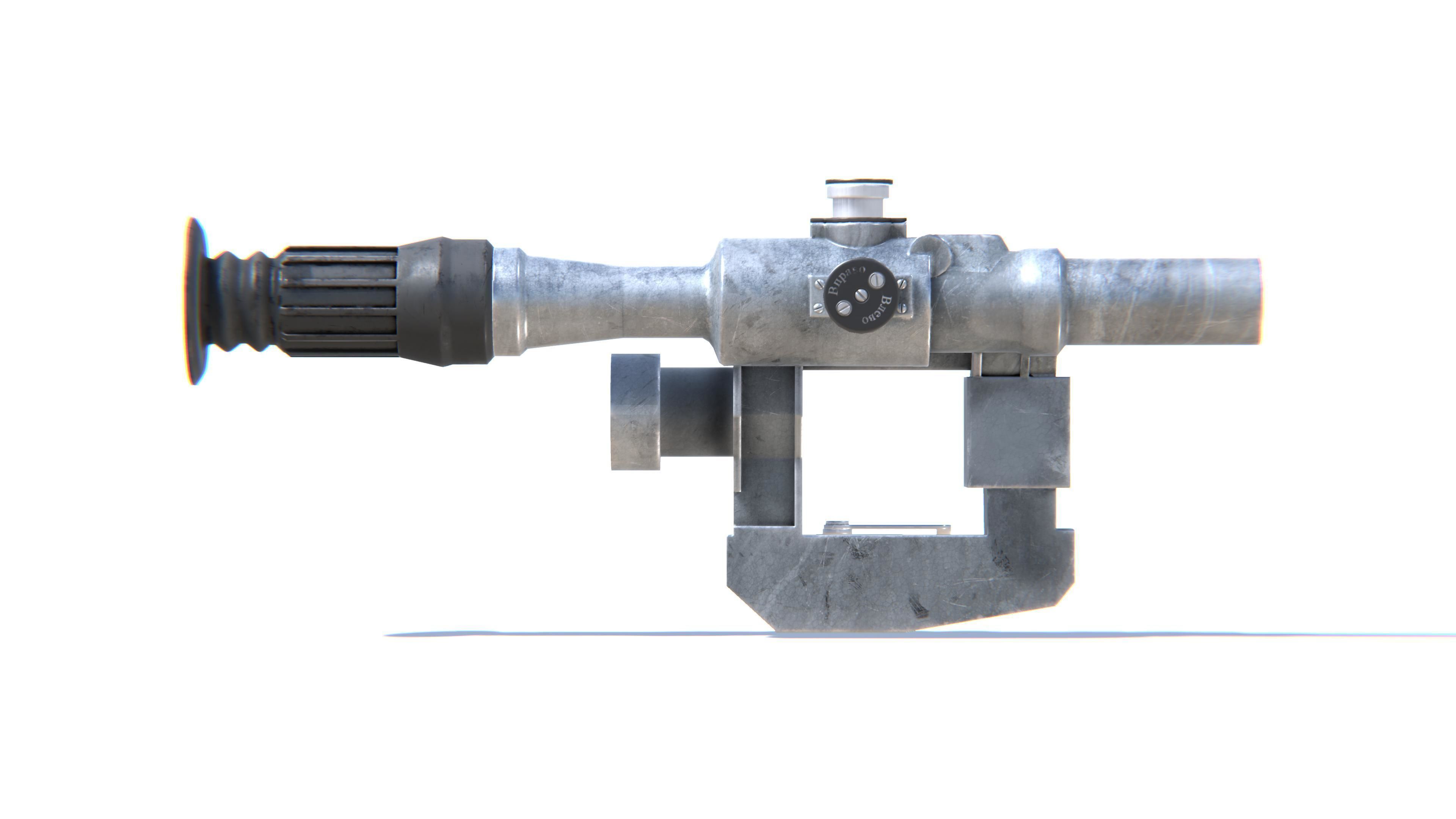 Sniper Scope PSO Low-poly 3D model_19
