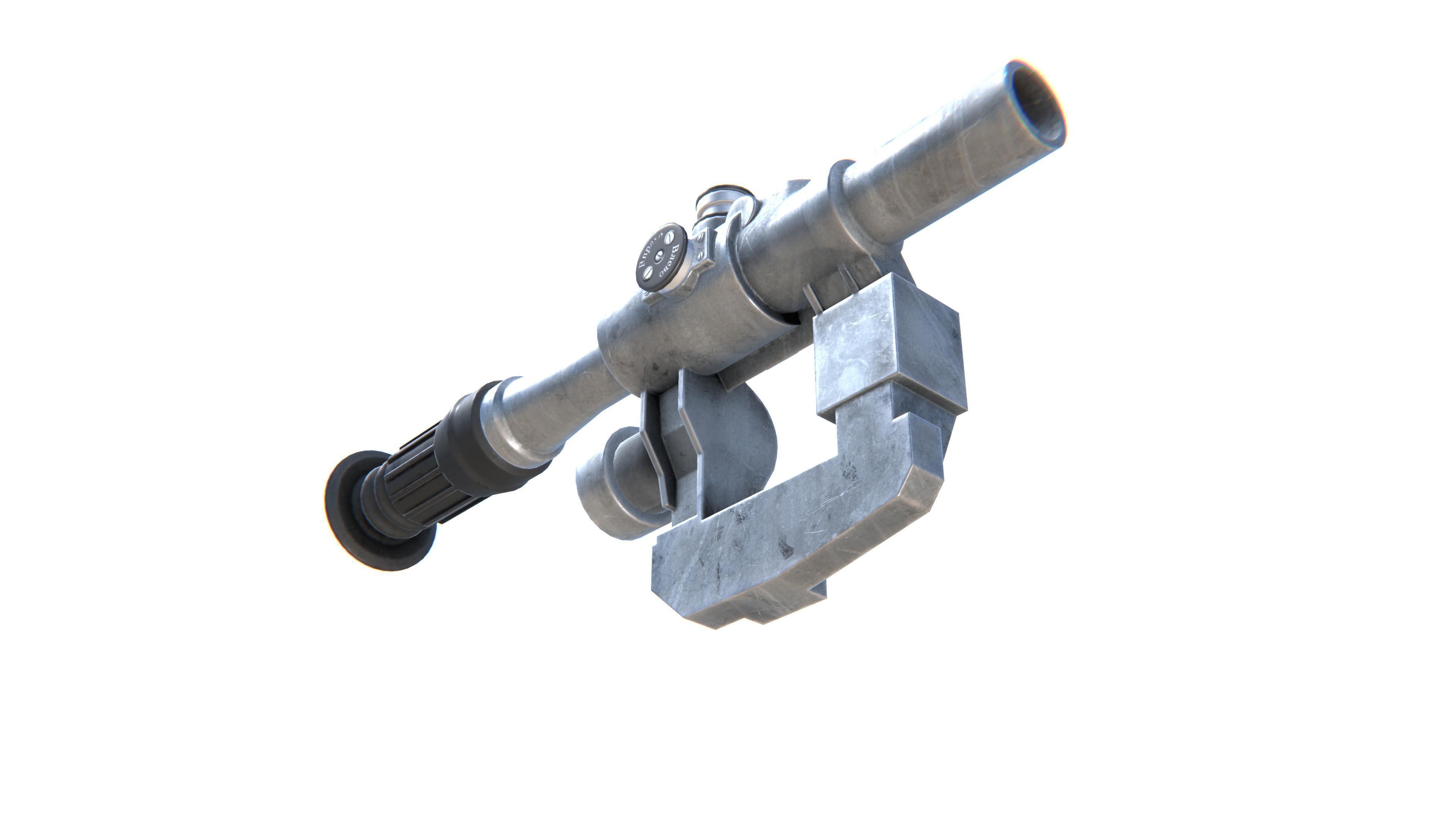 Sniper Scope PSO Low-poly 3D model_10